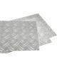 Alu Riffelblech 1.5/2mm - 5/6.5mm wählbar Aluriffelblech Duettblech Aluminium Aluplatte Feinblech