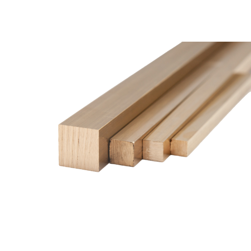 Messing Vierkantstab 2.0401 4x4mm–20x20mm Vollmaterial Ms58,  Messing