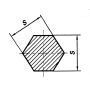 Edelstahl Sechskant SW 7-60mm 1.4404 Stange 6-kant 316L Sechskantstange,  Edelstahl