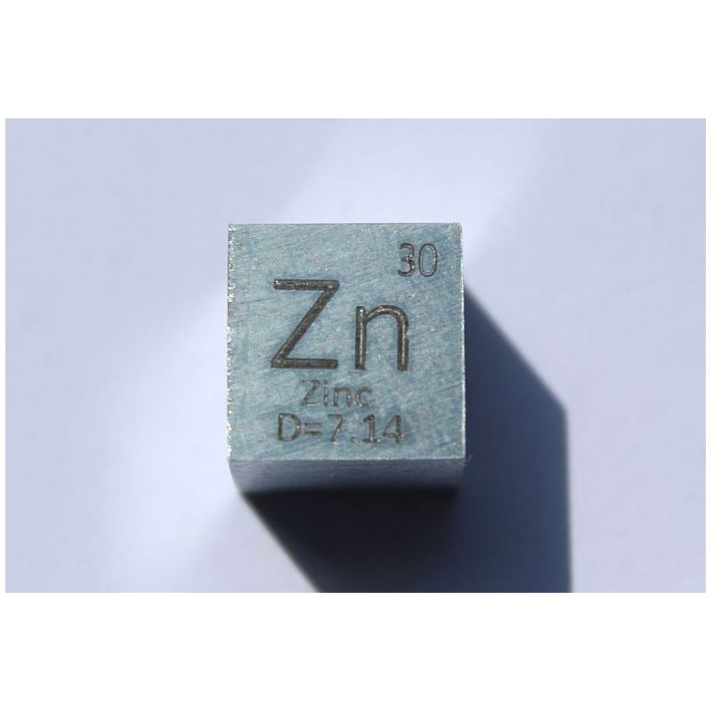 Zink Metall Würfel Zn 10x10mm poliert 99,99% Reinheit cube