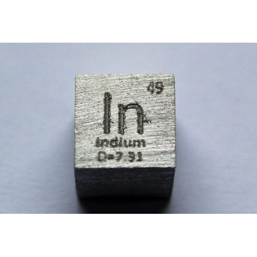 Indium In Metall Würfel 10x10mm poliert 99,995% Reinheit cube