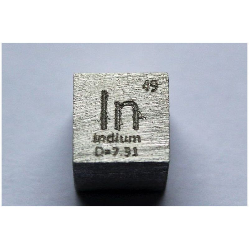 Indium In Metall Würfel 10x10mm poliert 99,995% Reinheit cube